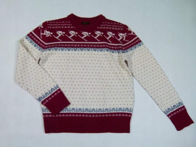 Pop zimowy sweter akryl wełna / M