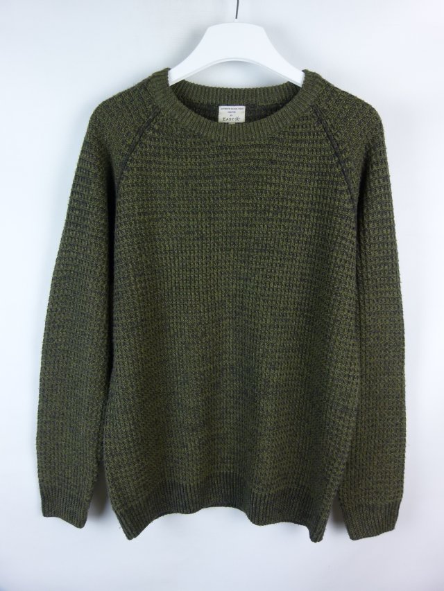 Easy sweter akryl zielony melanż / L