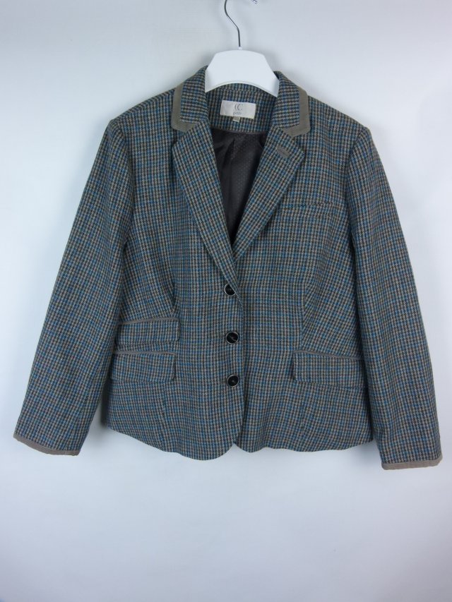 Country Casuals Petite żakiet kratka pepitka z wool / 16 - XXL
