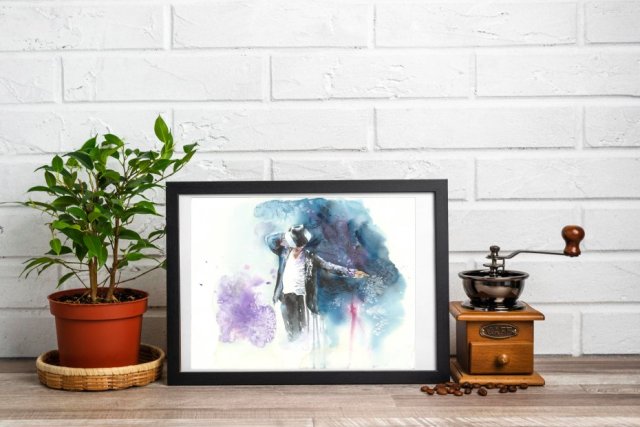Plakat akwarela Michael Jackson