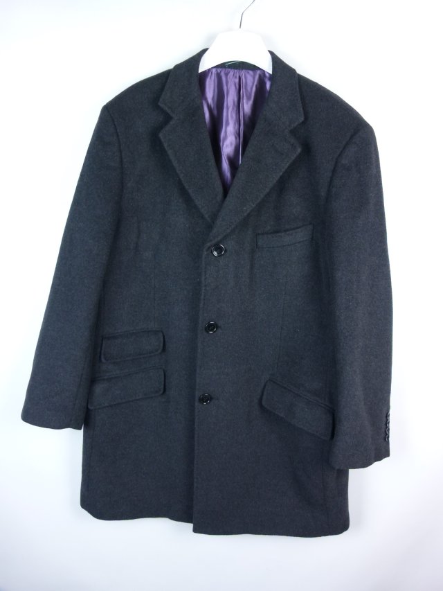 Greenwoods elegancki płaszcz męski jesionka z wool - 117 cm/ 46"R