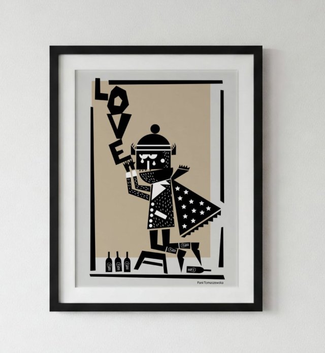 Plakat "LOVE" 50x40 cm