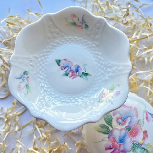 AYNSLEY - Paterka ❀ڿڰۣ❀ SWEETHEART ❀ڿڰۣ❀ Delikatna porcelana - KOLEKCJONERSKA SERIA. Kwiaty