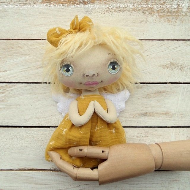Aniołek lalka - dekoracja tekstylna, OOAK