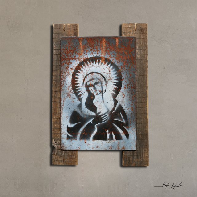 Mixed media art - Ikona XV