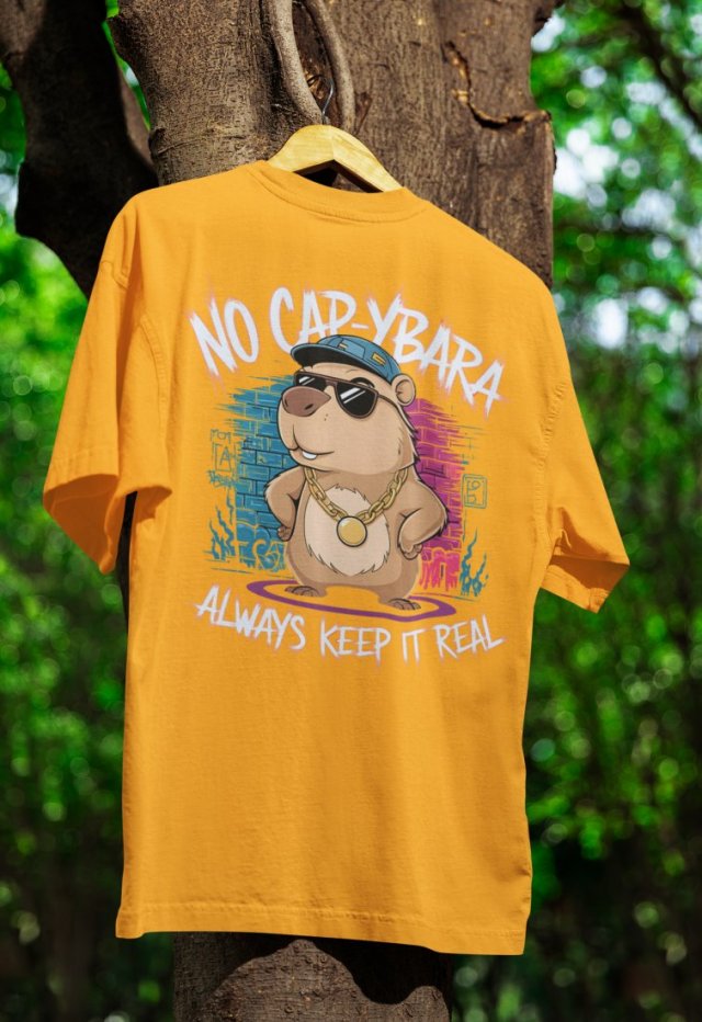 KOSZULKA Damska T-SHIRT No Cap Style Trendy - Capybara Streetwear  S, M, L, XL, XXL