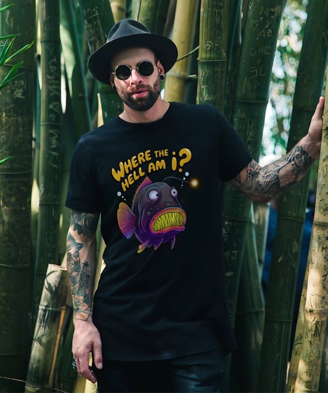 KOSZULKA Męska T-SHIRT CREATURE ANGLERFISH S, M, L, XL, XXL