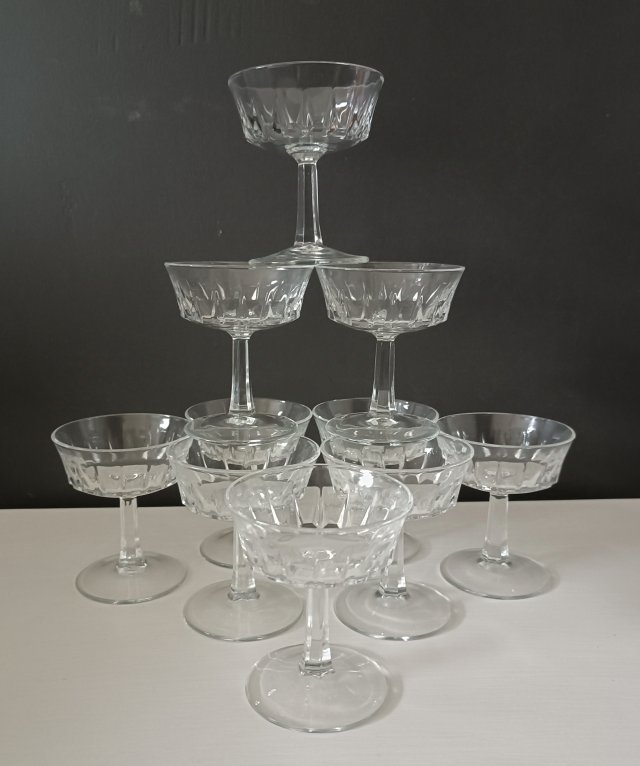 Crystal d'Arques Kryształowe kieliszki 10sztuk Francja