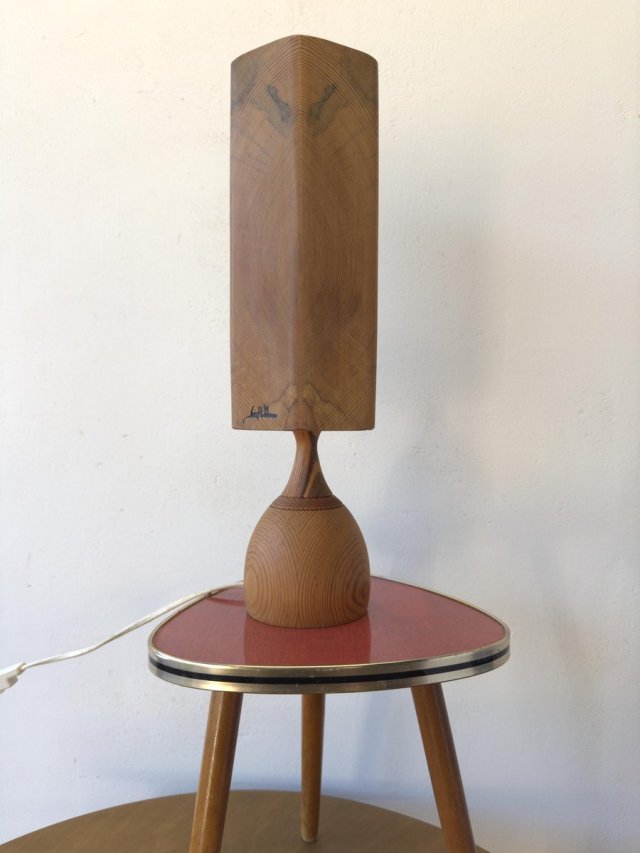 DREWNIANA LAMPA STOŁOWA, Leif Wikner, Persåsen.