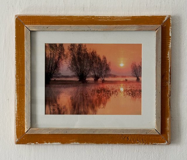 Vintage - Orzechowa Ramka - stare drewno