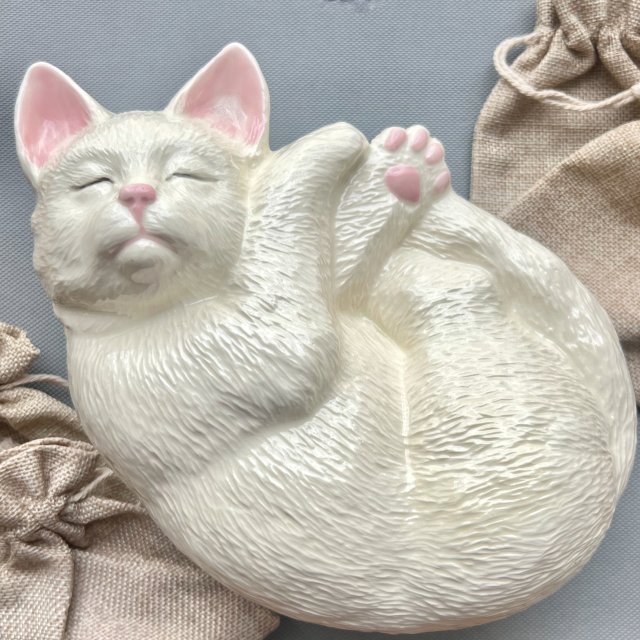 Pottery Lovely White Cat 25cm.❤❤ Wyjątkowa ozdoba scienna
