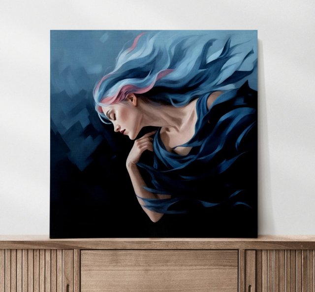 OBRAZ na płótnie Kobieta 100x100 cm
