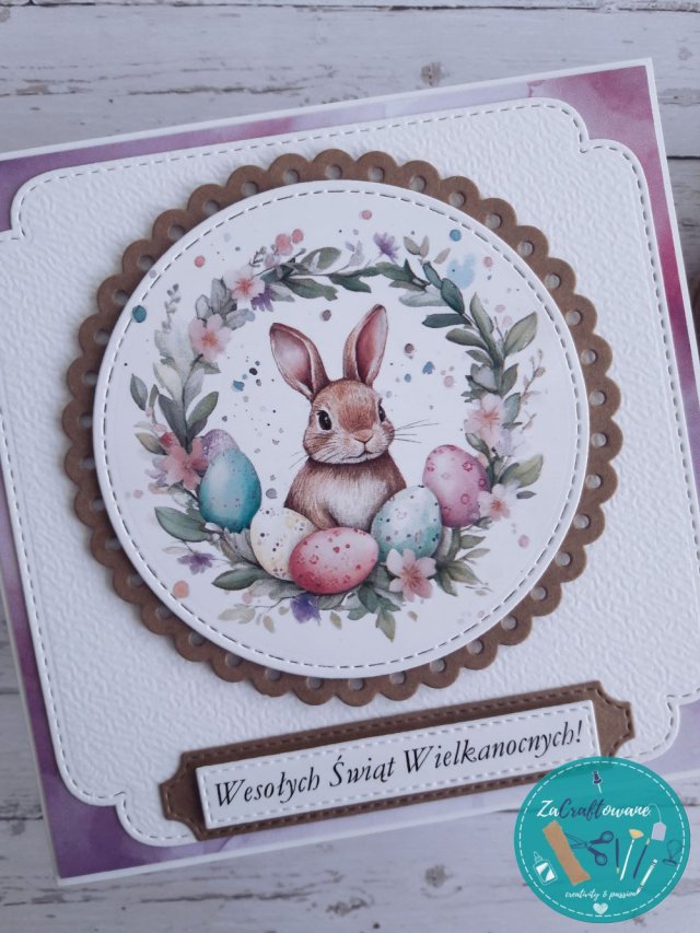Kartka wielkanocna z króliczkiem 6