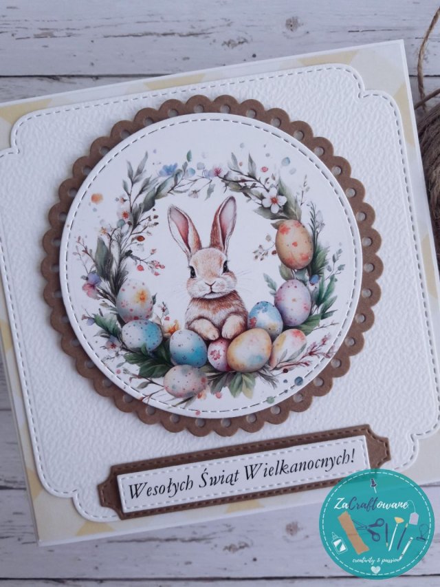 Kartka wielkanocna z króliczkiem 7
