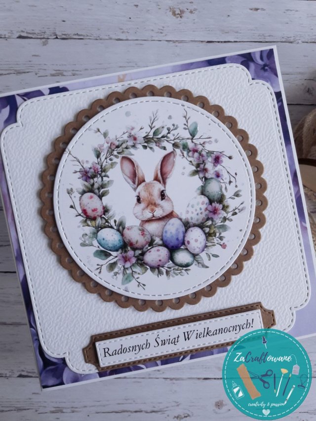 Kartka wielkanocna z króliczkiem 9