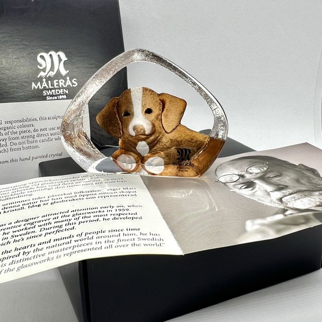 Unikat! ❤ Målerås Crystal Glass – projekt Mats Jonassons ❤ Przycisk do papieru