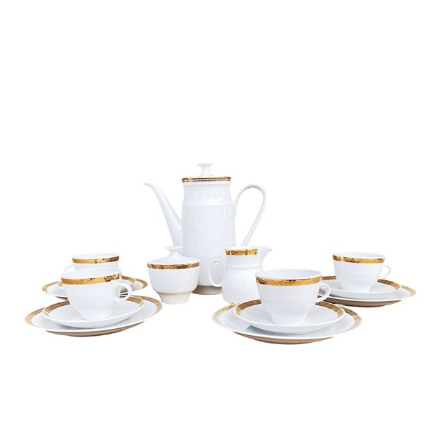 Porcelanowy serwis kawowy dla 4 osób, Ceplitz, Niemcy lata 70.