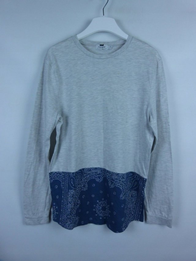 Topman cienka bluza koszulka z długimi rękawami / M