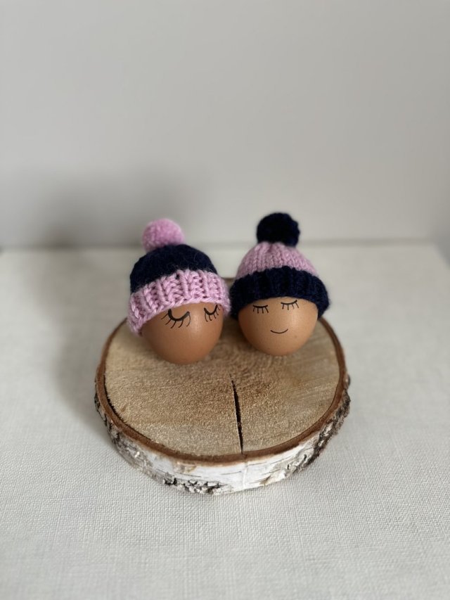 Czapeczki na jajka wielkanocne - zestaw 2 szt.