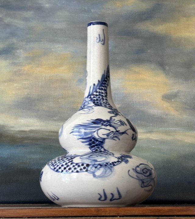 Hand painted Sztuka wschodu chiński smok na rok smoka porcelanowy wazonik