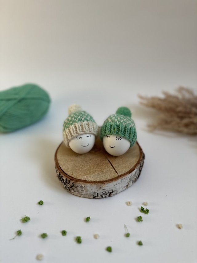 Czapeczki na jajka wielkanocne - zestaw 2 szt.