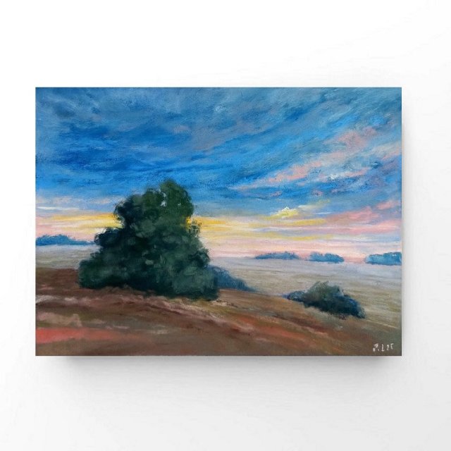 Pejzaż-praca  wykonana pastelami suchymi
