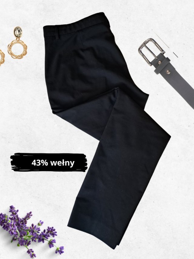 Czarne, eleganckie spodnie damskie, InWear, r. 42