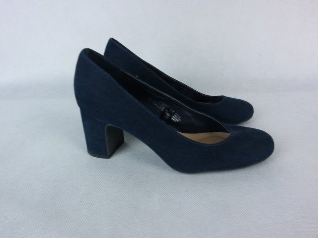 F&F zamszowe czółenka granat 4 / 37 - 23,5 cm