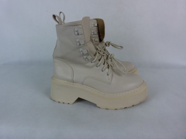 Missguided botki workery ekoskóra ecru 38 24 cm