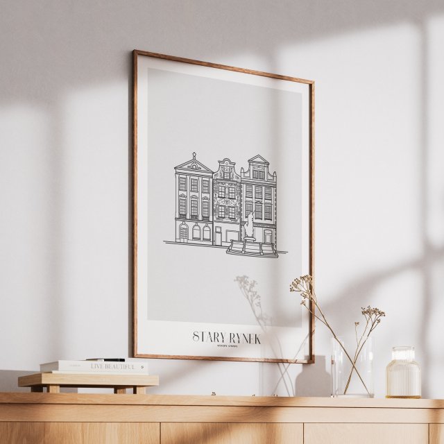 Plakat Architektura - Poznań - Stary Rynek  50x70 cm