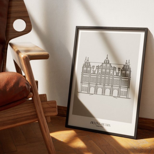 Plakat Architektura - Gdańsk - Zielona Brama  50x70 cm