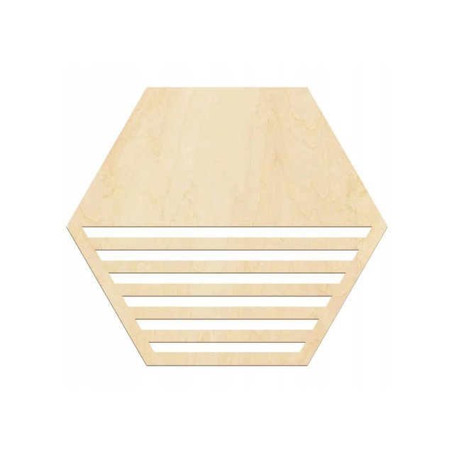Heksagon panel na ścianę 1 SZT Panel ścienny drewniany heksagon ze sklejki