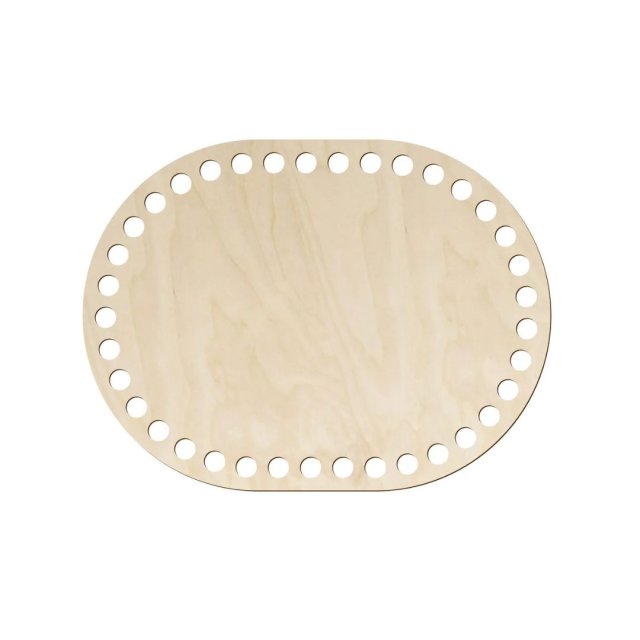 Dno Baza kosz Mojżesza OWAL 20x15cm ECO Spód ze sklejki do szydełkowania
