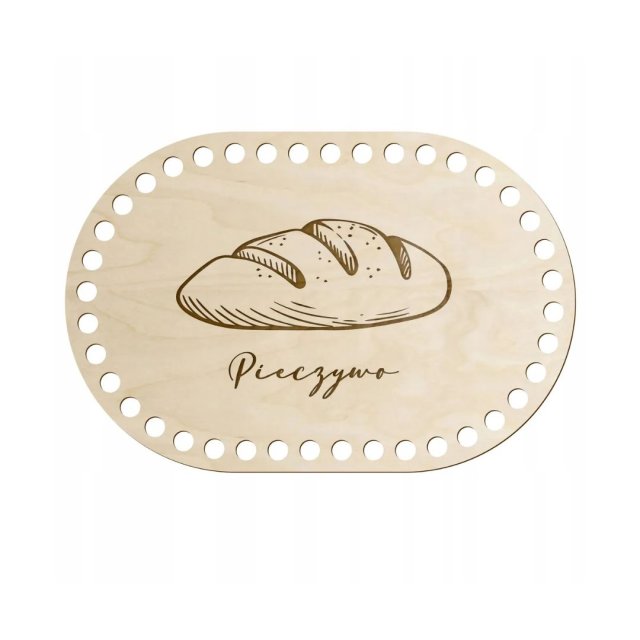 Kosz Mojżesza 24x16 cm OWALNE dno do koszyka CHLEB PIECZYWO Baza Szydełko