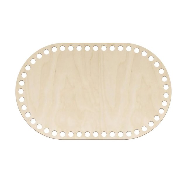 Baza drewniana do szydełkowania 29x18cm OWAL KOSZ MOJŻESZA Spód do torebki