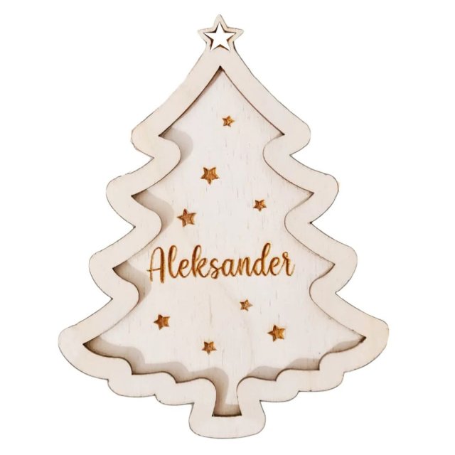 Bombka Bombki z imieniem PERSONALIZOWANE drewniane na prezent choinkę 1SZT