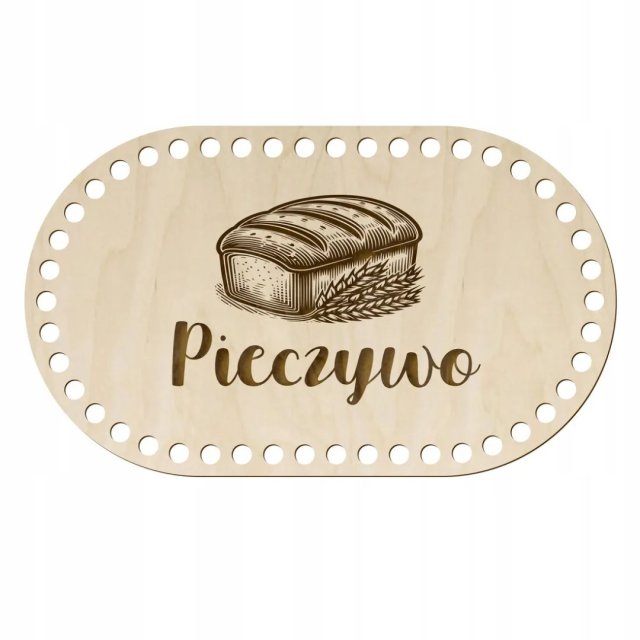 Drewniana baza do koszyka na pieczywo OWAL 16x24cm Spód do szydełkowania