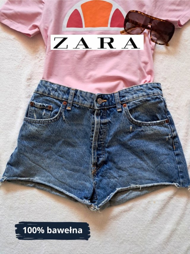Szorty jeansowe ZARA | 100% bawełna | Vintage look, r. M