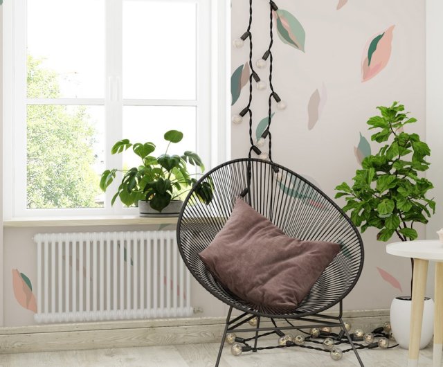 Tapeta dla dzieci Pink Leaves