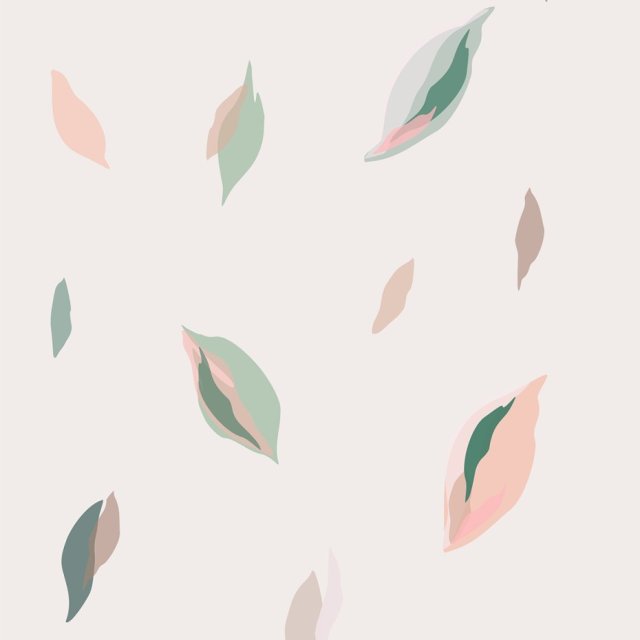 Tapeta dla dzieci Pink Leaves