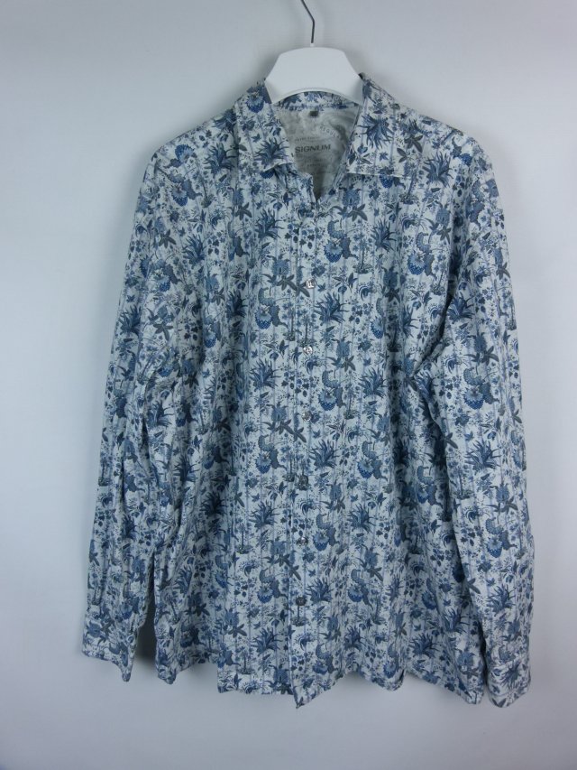 Signum koszula vintage bawełna w kwiaty / XXL