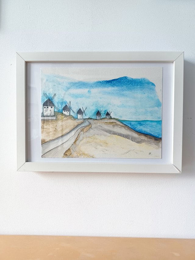 Akwarela "Wiatraki"   24*18 cm