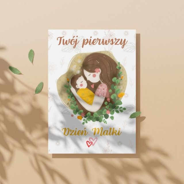 Kartka na Dzień Matki Twój Pierwszy Dzień Matki