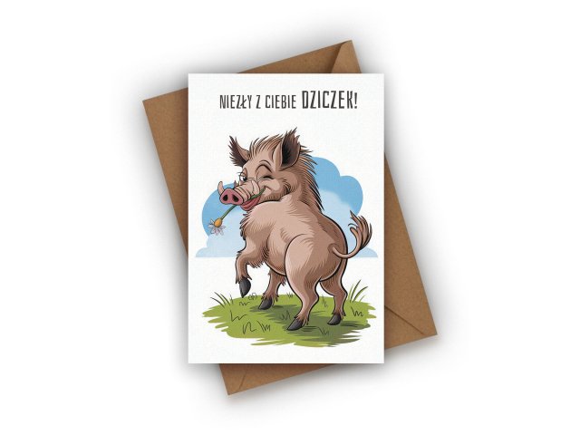 KARTKA DLA CHŁOPAKA - NIEZŁY Z CIEBIE DZICZEK!