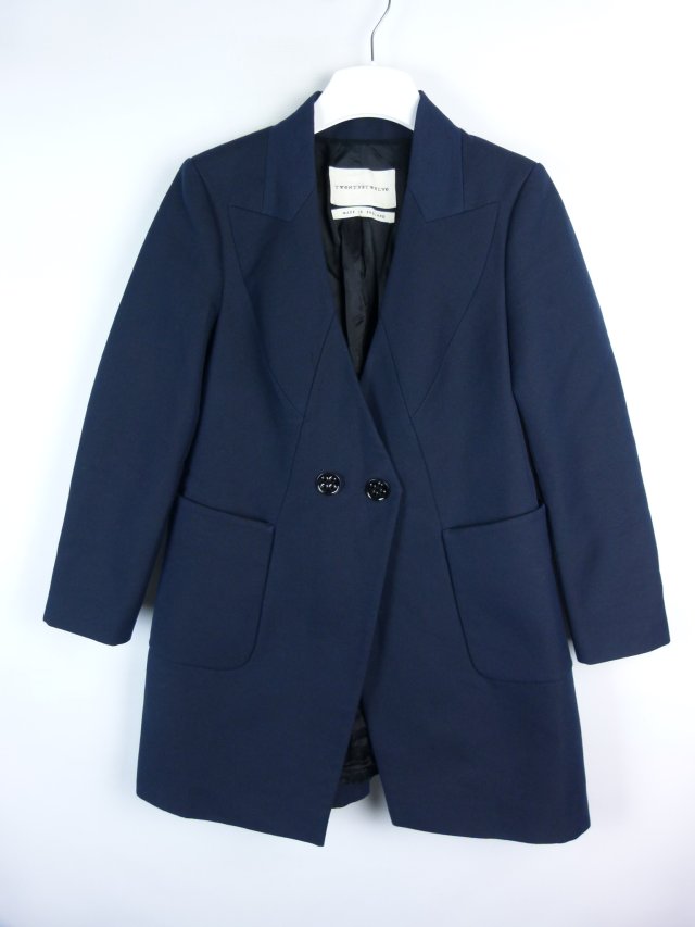 Twenty8Twelve granatowy damski płaszczyk z wool / 36