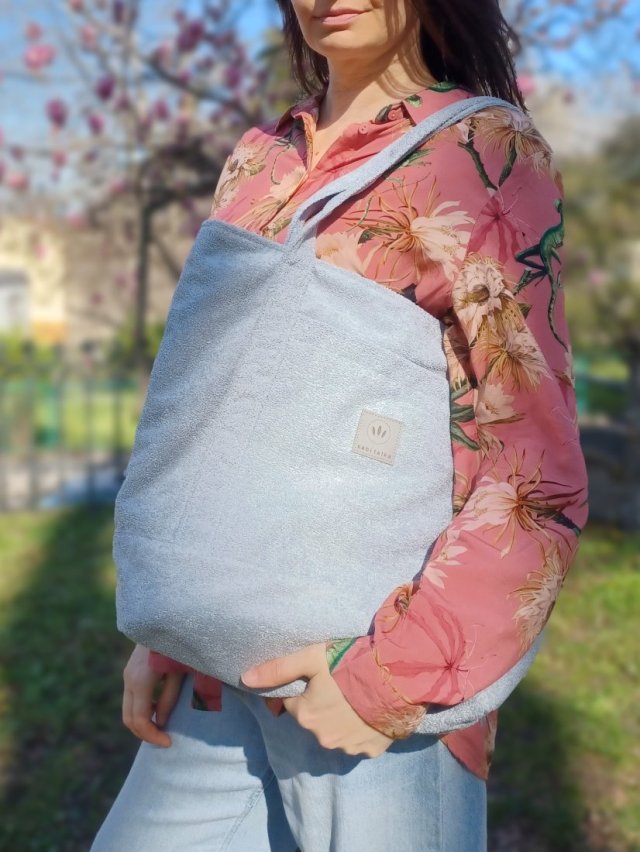 Duża torba miejska Shopper Niebieska