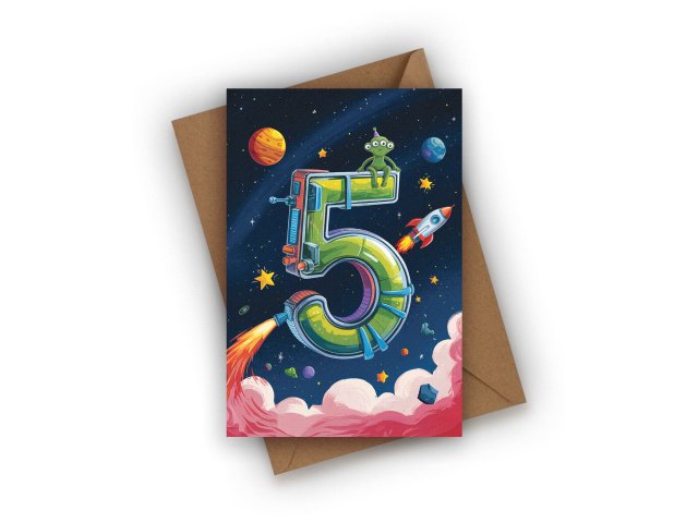 KARTKA NA PIĄTE URODZINY- 5 LAT