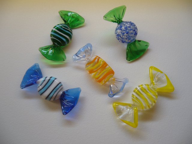 SZKLANE CUKIERKI MURANO