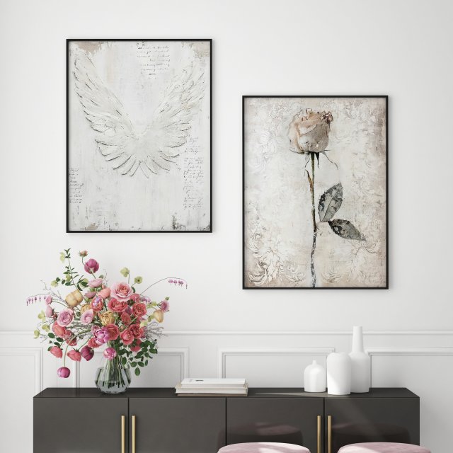 ZESTAW PLAKATÓW 2cz 50x70 cm Róża i skrzydła  (set187)