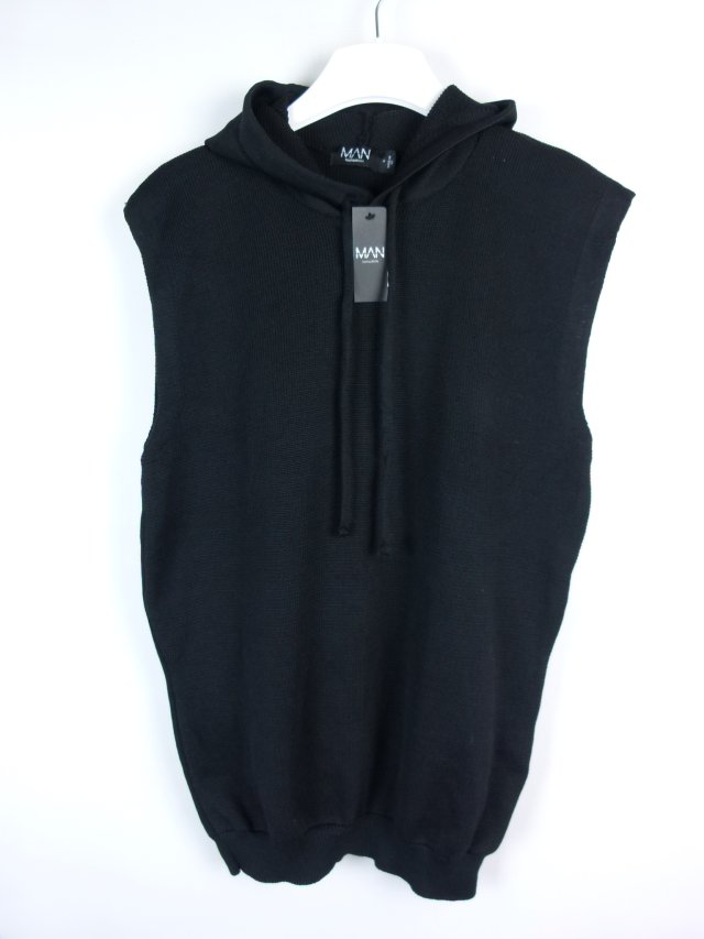 Boohoo Man dzianinowa kamizelka z kapturem / S z metką